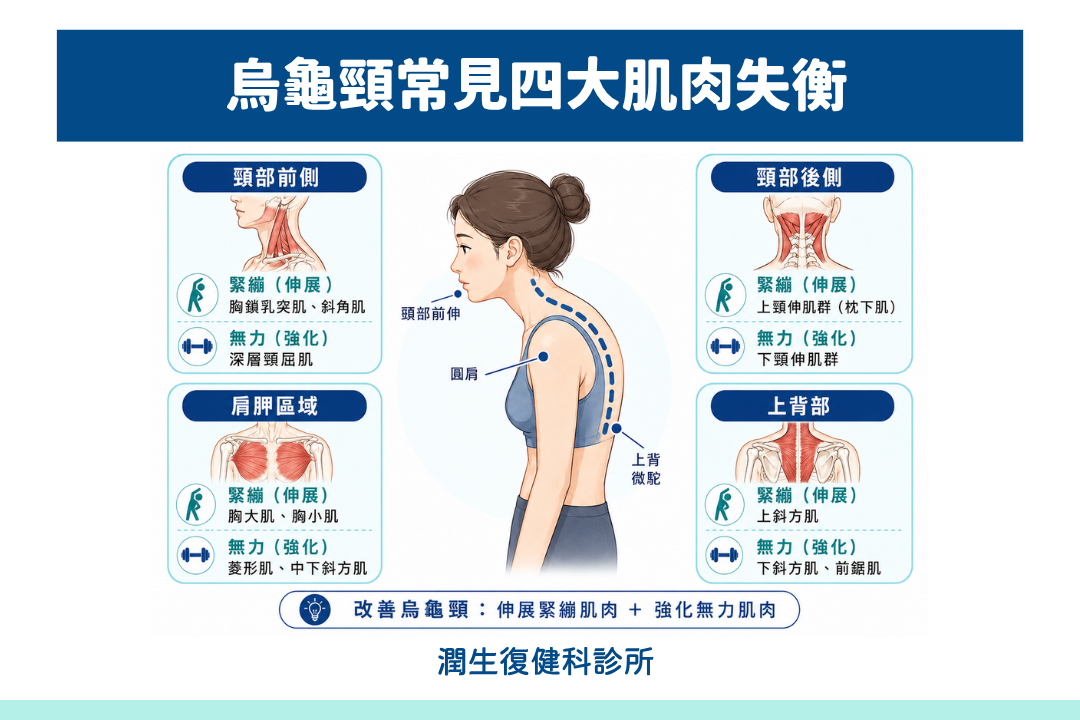 烏龜頸常見四大肌肉失衡
